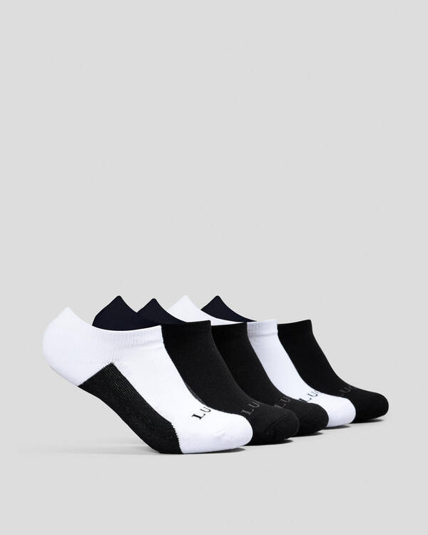 Lucid Boys' Fuzzled Ankle Socks 5 Pack for Mens