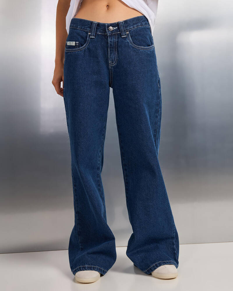 Rusty Wendy Wide Low Jeans for Womens
