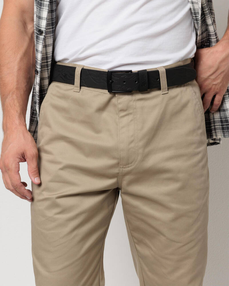 Dexter Blazed Faux Leather Belt for Mens