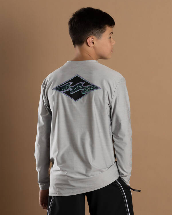 Billabong Boys' Diamond Shoreline Long Sleeve Rash Vest for Mens