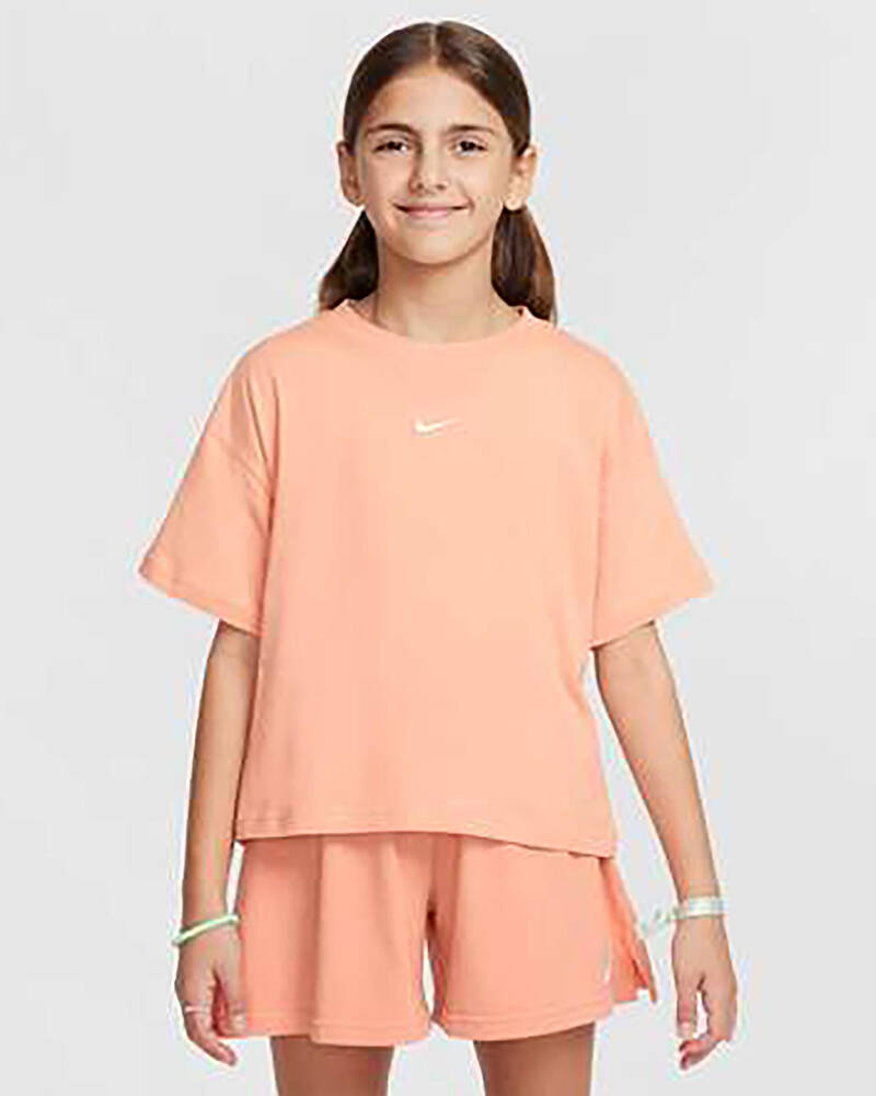 Nike Girls' Sportswear Essential Boxy T-Shirt for Womens