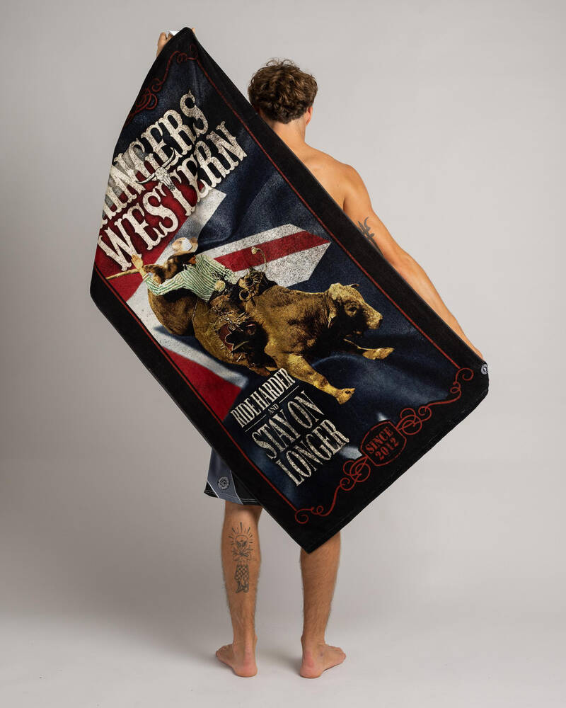 Ringers Western Ride Harder Towel for Mens