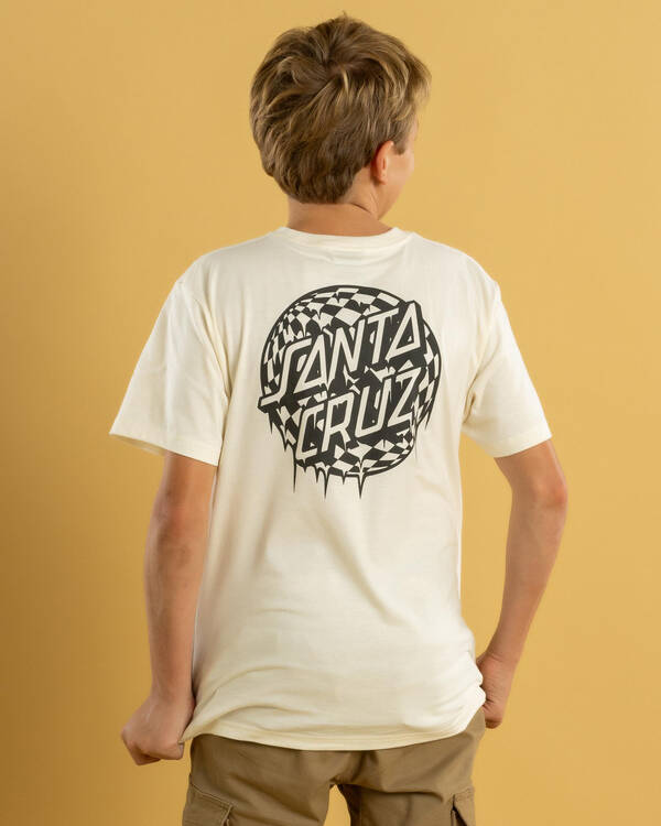 Santa Cruz Boys' Check Waste Dot Mono Reflect T-Shirt for Mens