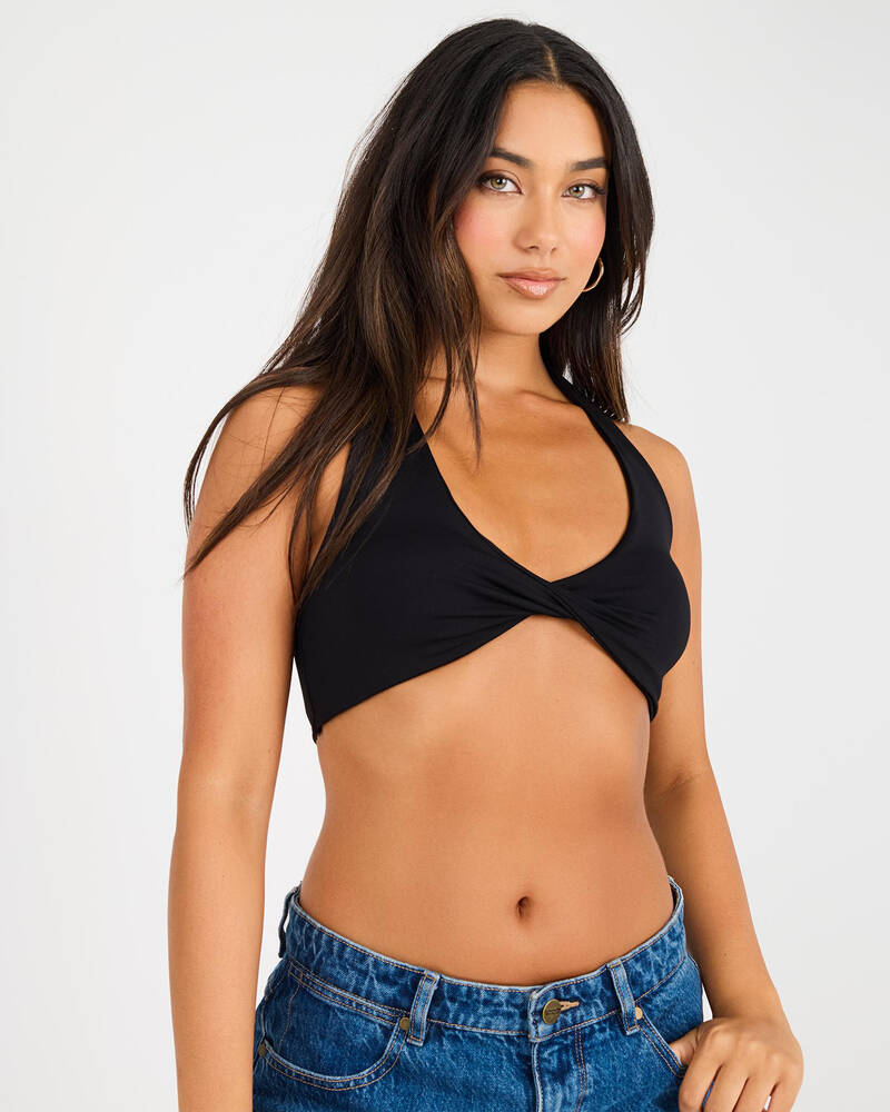 Ava And Ever Super Soft Twist Crop Top for Womens