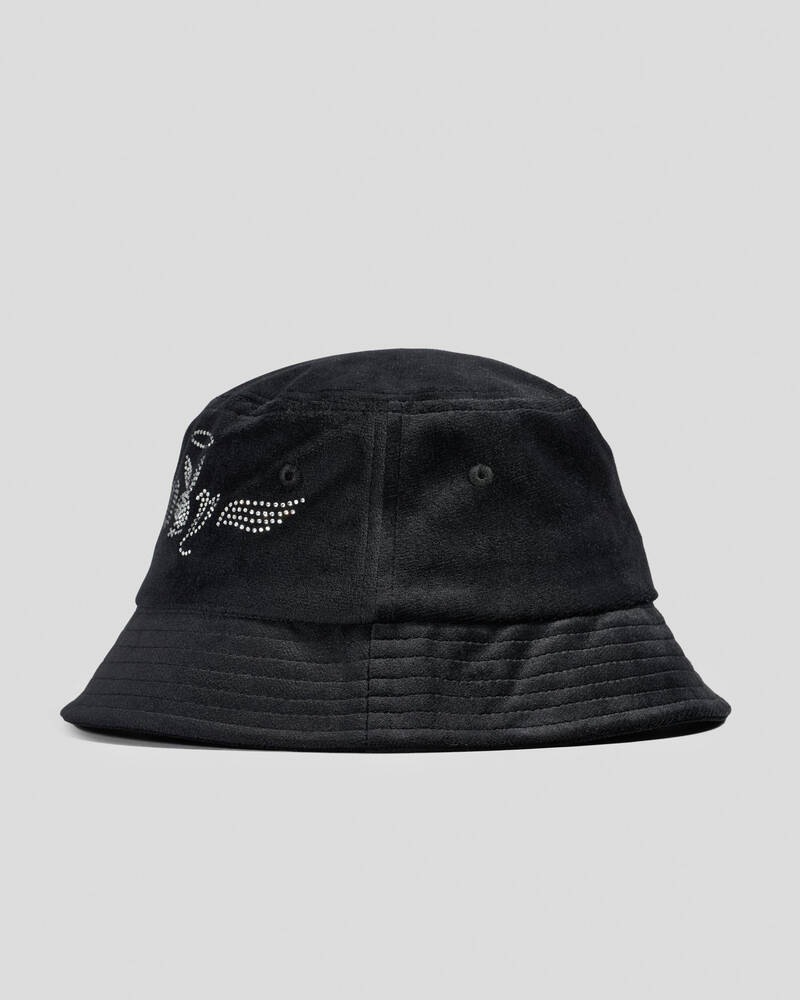 Playboy Bunny Angel Diamonte Bucket Hat for Womens