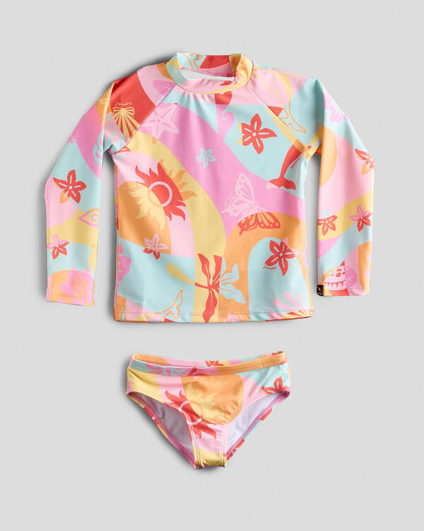 Rip Curl Toddlers' Island Days Long Sleeve Rash Vest Set for Womens