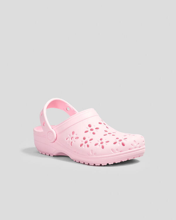 Crocs Kids' Classic Floral Cut Out Clogs for Unisex