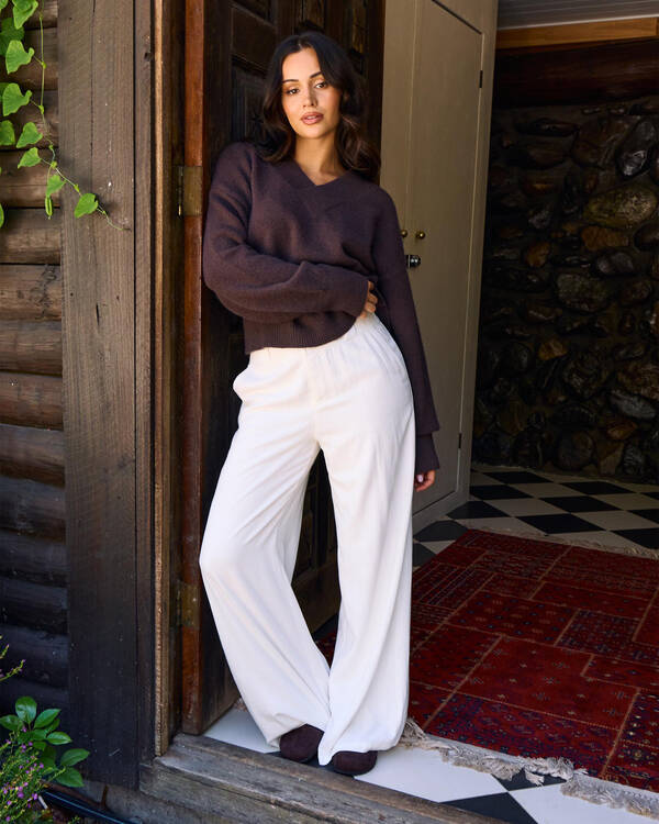 Mooloola Revival V Neck Knit Jumper for Womens