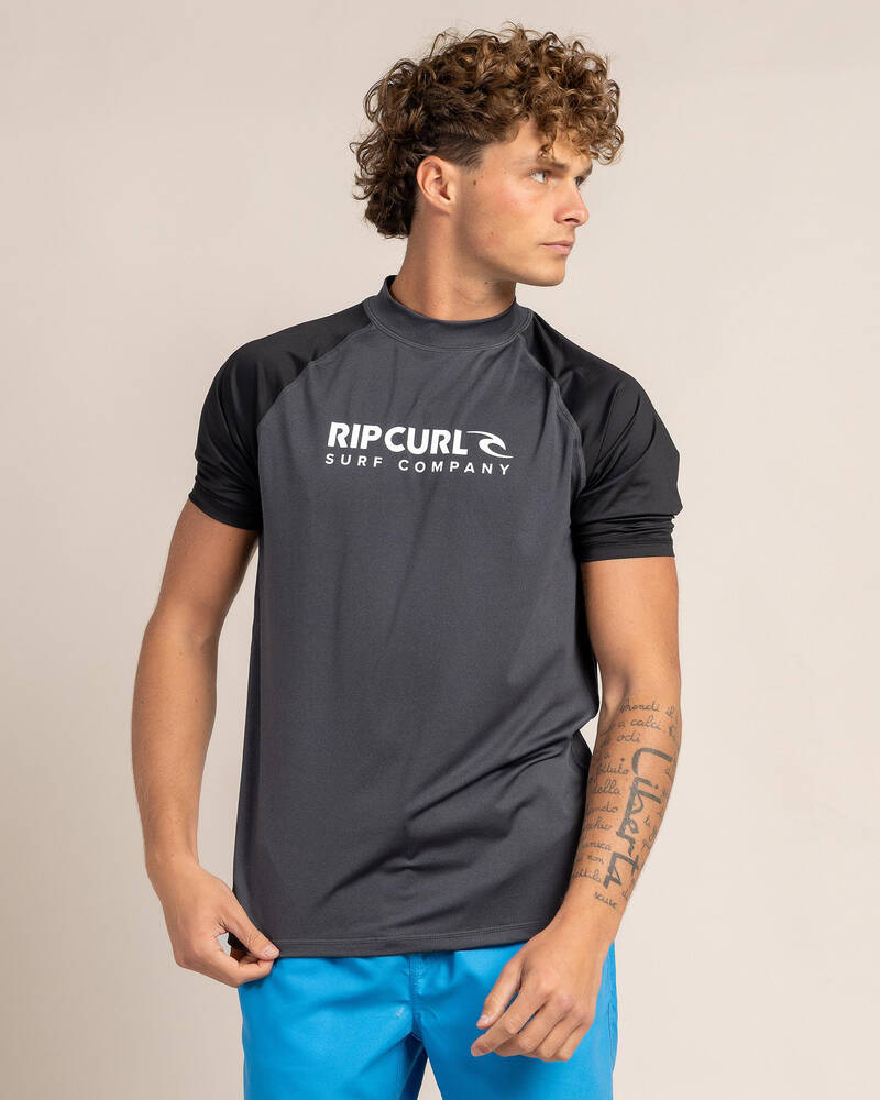 Rip Curl Shock Short Sleeve Rash Vest for Mens