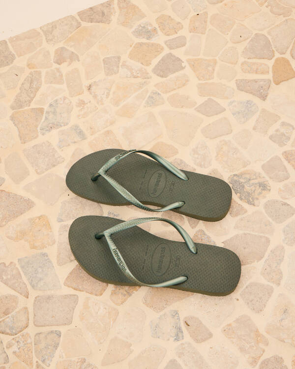 Slim Metallic Thongs