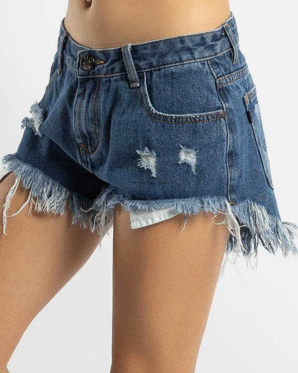 DESU Girls' Cyrus Micro Denim Shorts for Womens