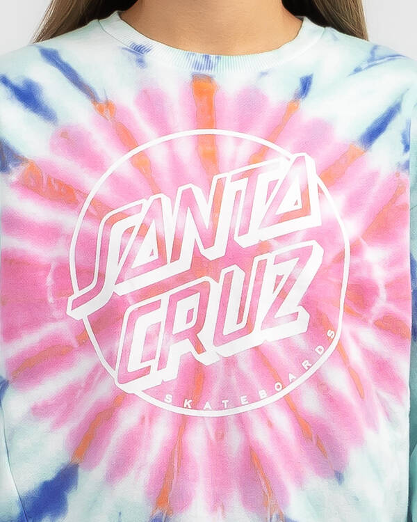 Santa Cruz Girls' Opus Dot Front Tie Dye Sweater for Womens