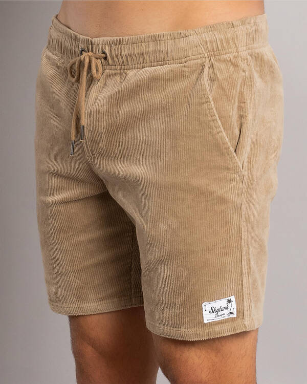 Skylark Texture Elastic Waist Shorts for Mens