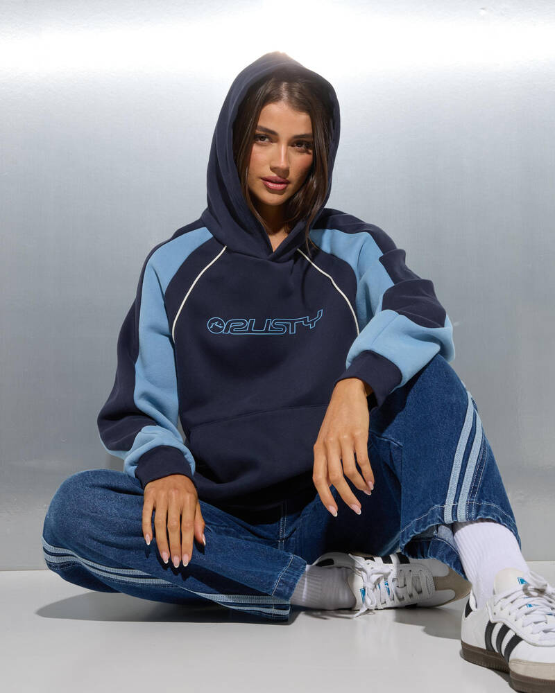 Rusty Black Space Oversized Hoodie for Womens