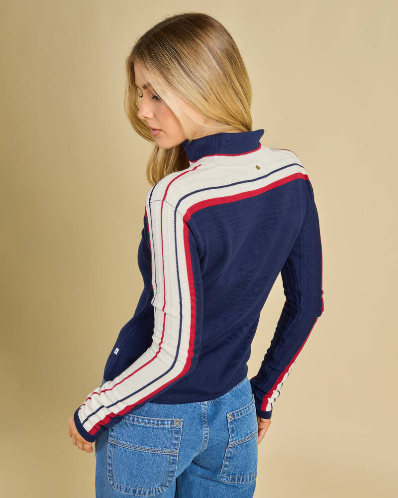 Rusty Daddy CB Zip Through Skimmer Knit Sweater for Womens
