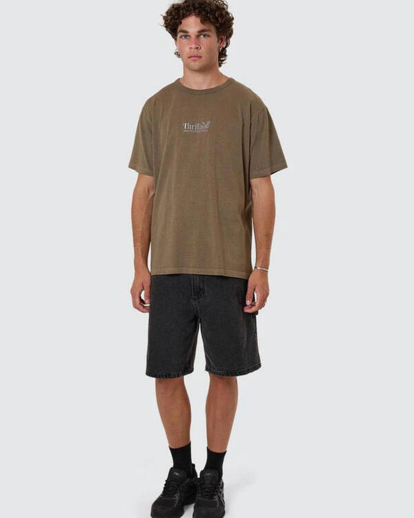 Thrills Workwear Embro Merch Fit T-Shirt for Mens