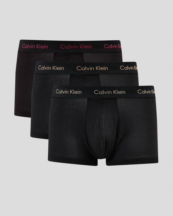 Calvin Klein Cotton Stretch Low Rise Trunks 3 Pack for Mens