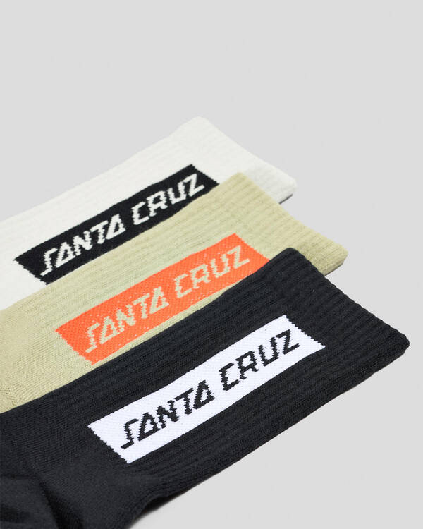 Santa Cruz SC Eliminate Crew Socks 3 Pack for Mens