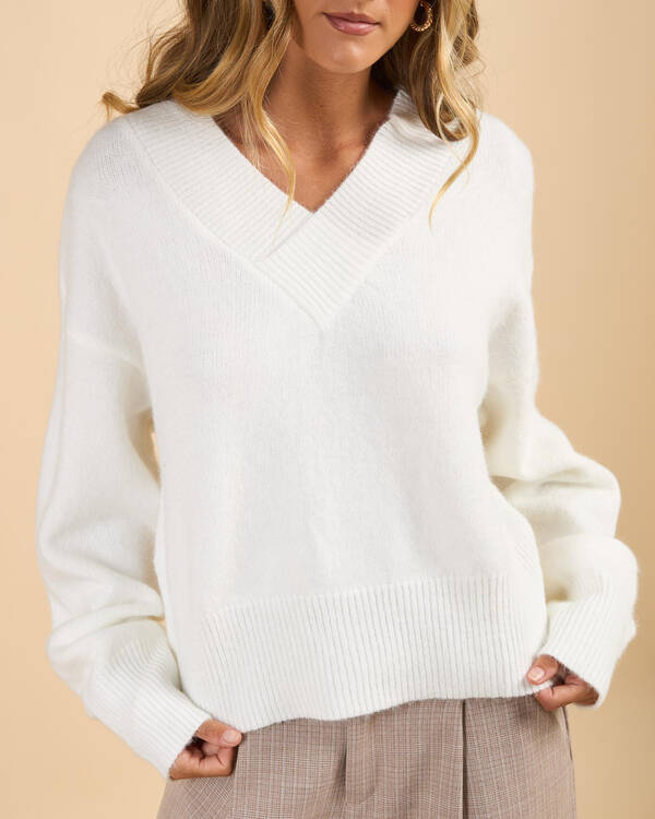 Mooloola Revival V Neck Knit Jumper for Womens