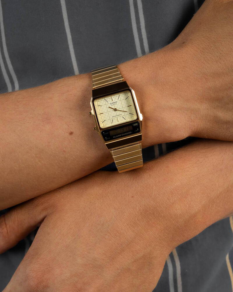 Casio AQ800EG-9A Gold Tone Vintage Watch for Mens