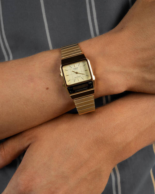 Casio AQ800EG-9A Gold Tone Vintage Watch for Mens