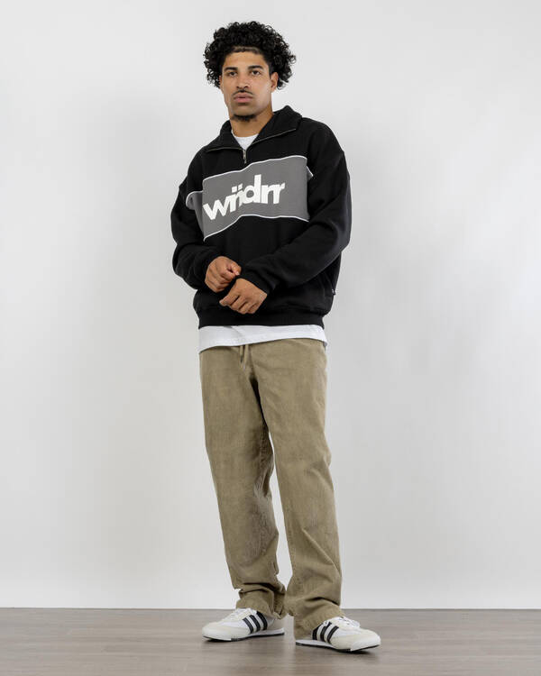 Wndrr Accent Panel 1/4 Zip Sweatshirt for Mens