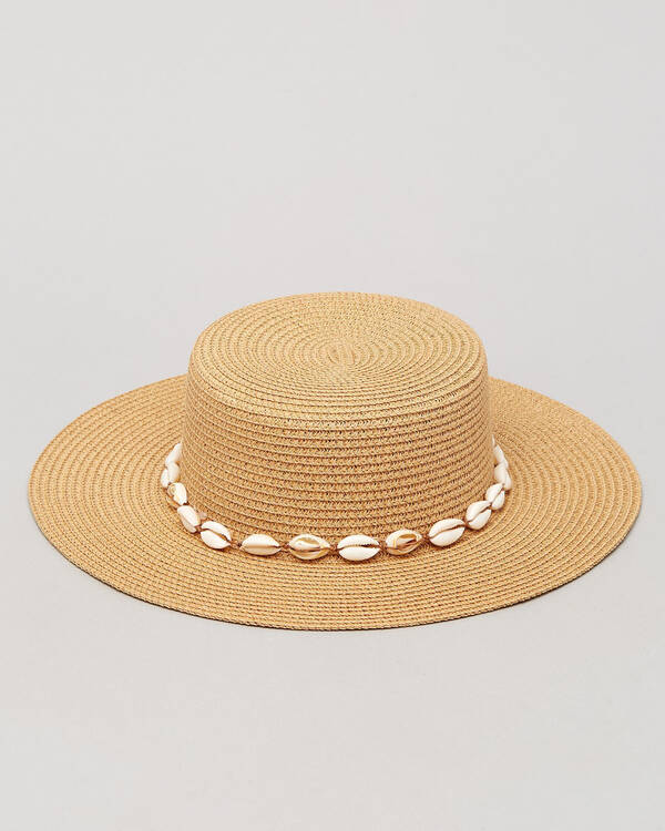 Mooloola Shell Boater Hat for Womens