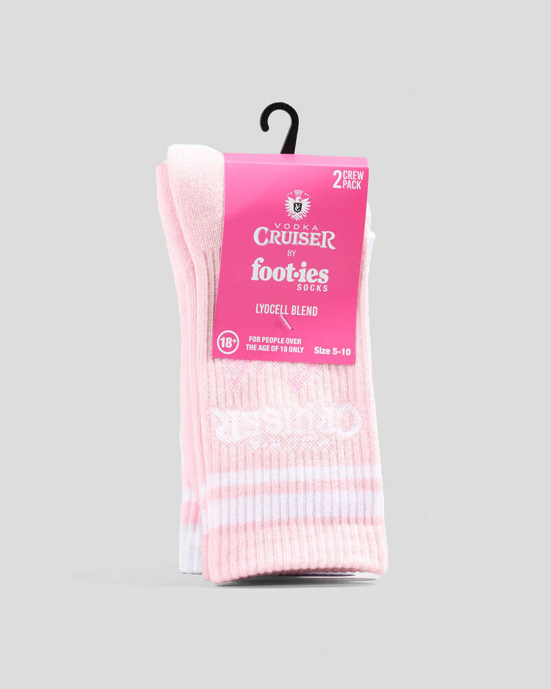 FOOT-IES Vodka Cruiser Lush Embroidery Sneaker Socks 2 Pack for Mens