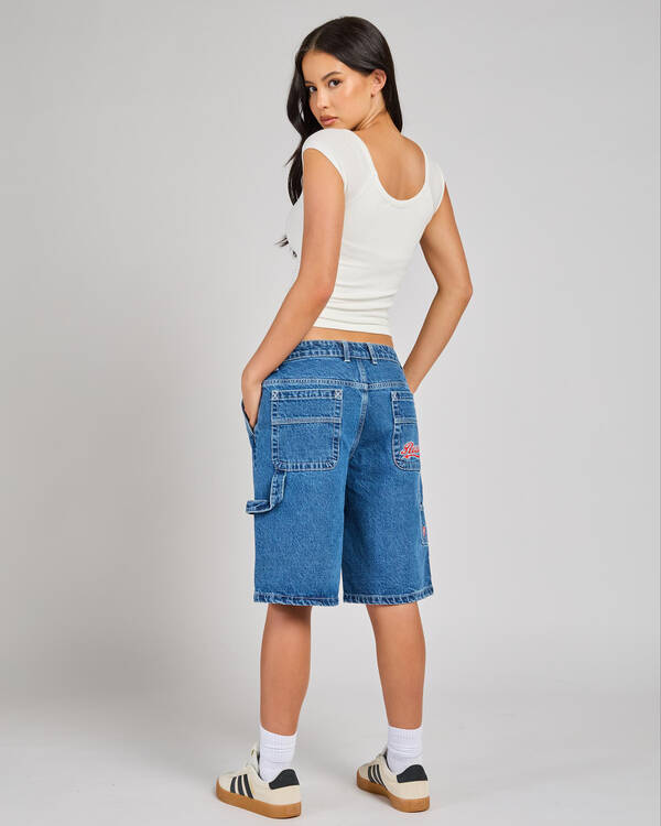 Rusty Billie Low Rise Carpenter Shorts for Womens