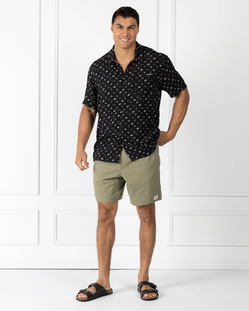 The Mad Hueys Anchor Bones Short Sleeve Shirt for Mens
