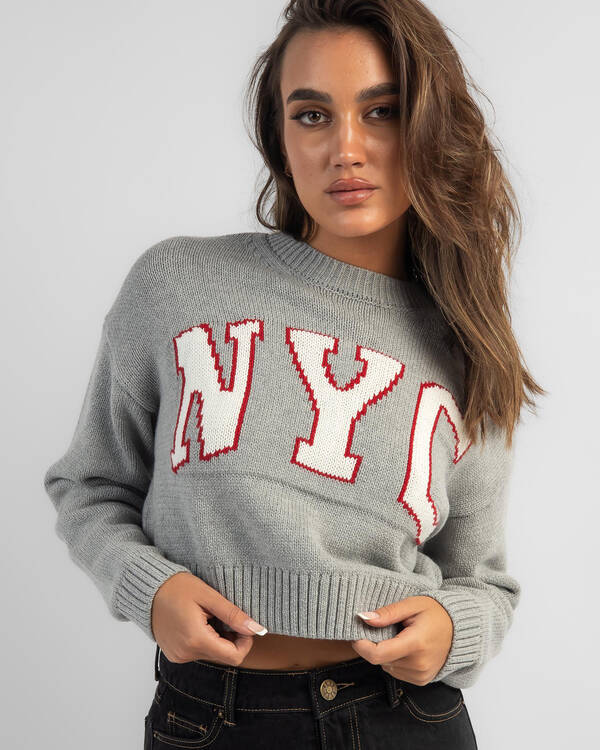 Ava And Ever Alumni Crew Neck Knit Jumper for Womens