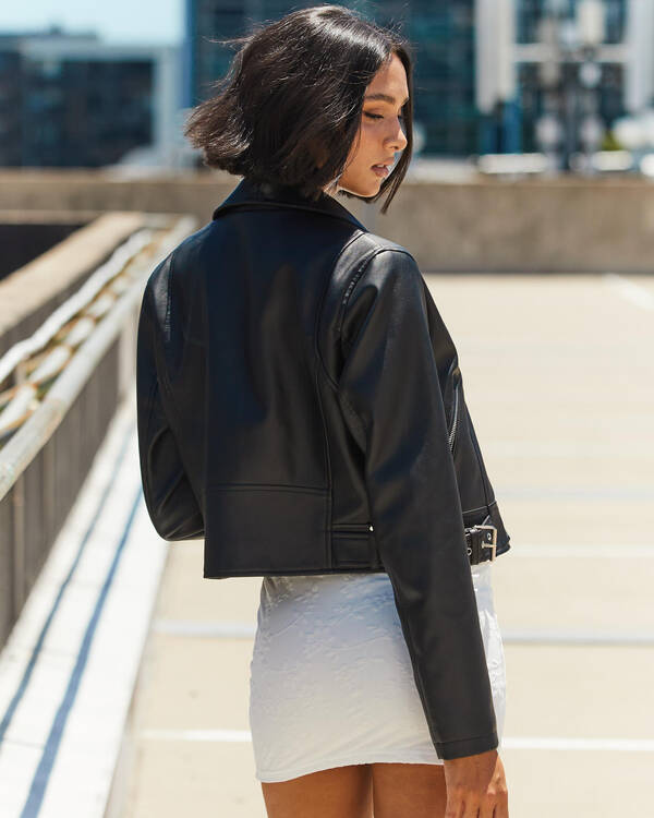 Ava And Ever Sandy Faux Leather Jacket for Womens