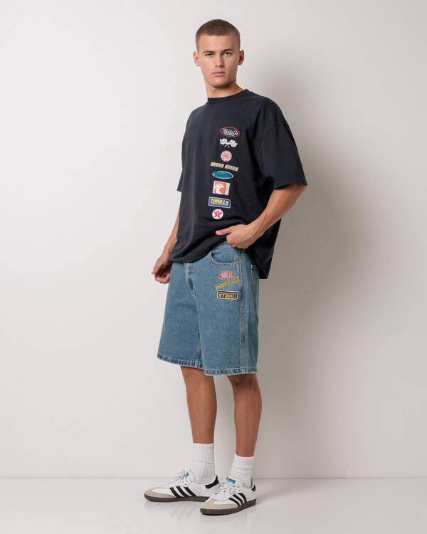 Thrills Total Service Mid Slacker Denim Shorts for Mens