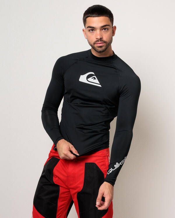 Quiksilver All Time Long Sleeve Rash Vest for Mens
