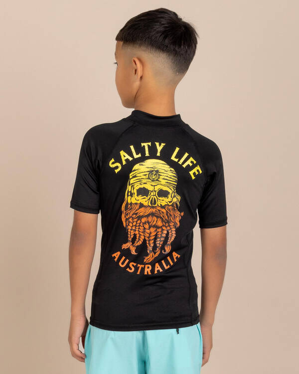 Salty Life Boys' Hollander Short Sleeve Rash Vest for Mens