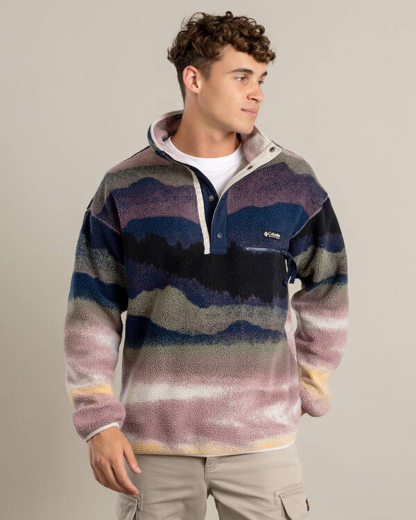 Columbia Helvetia Printed Half Snap Fleece Sweatshirt for Mens