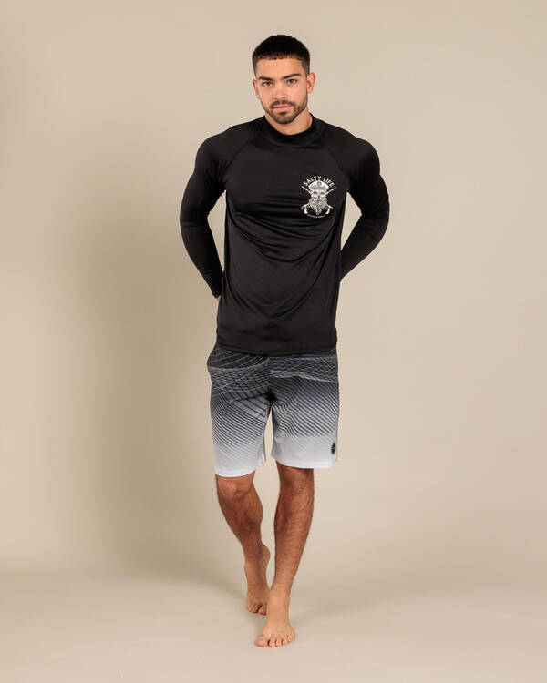 Salty Life Overboard Long Sleeve Rash Vest for Mens