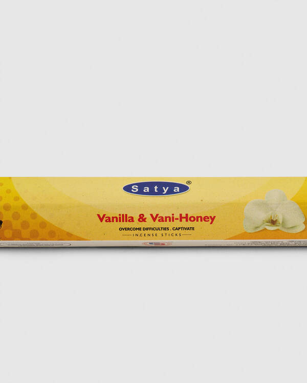 Satya Hexa Vanilla & Honey Incense Sticks - 20 Pack for Unisex