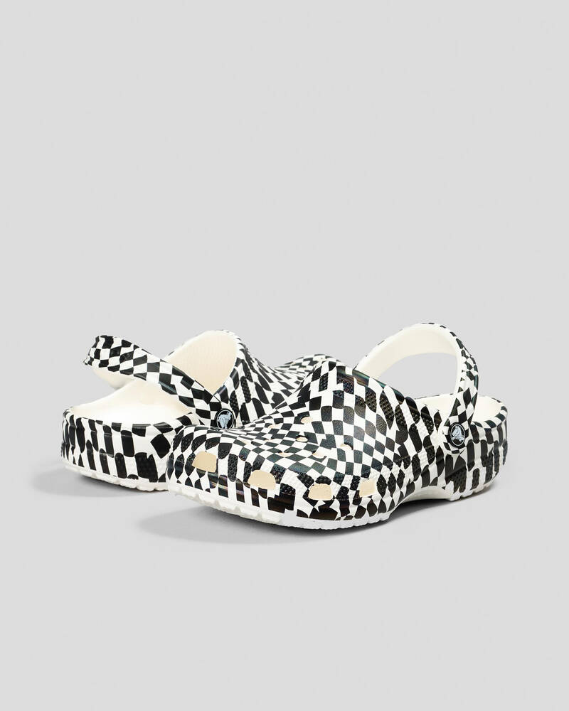 Crocs Classic Warped Checker Clogs for Unisex