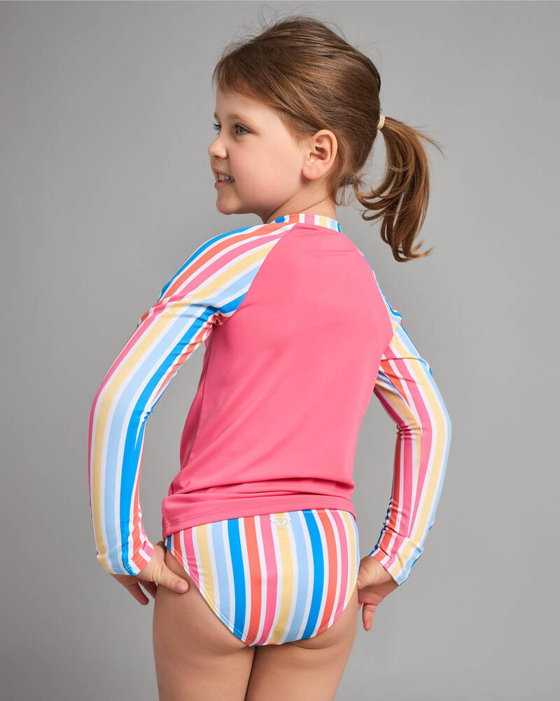 Roxy Toddlers' Holy Stripe Long Sleeve Rash Vest Set for Womens
