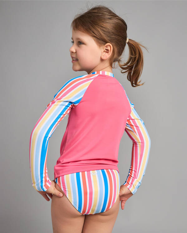 Roxy Toddlers' Holy Stripe Long Sleeve Rash Vest Set for Womens