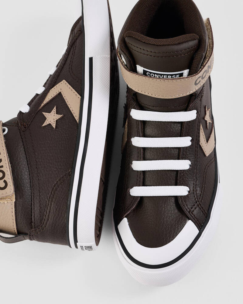 Converse Boys' Pro Blaze Strap Leather Easy On Hi-Top Shoes for Mens