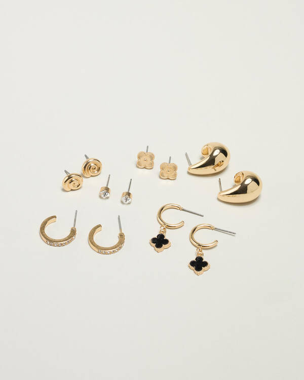 Karyn In LA Carlacia Clover Earring Pack for Womens
