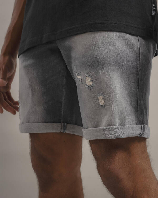 Lucid Amsterdam Denim Walk Shorts for Mens