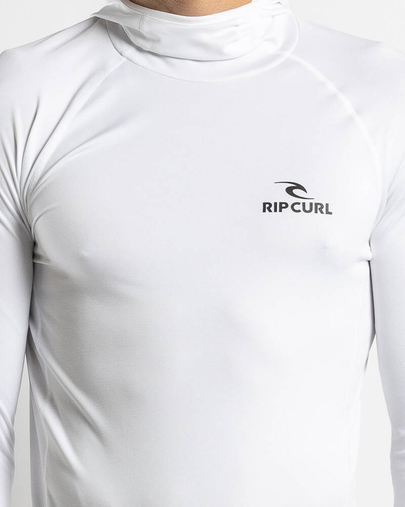 Rip Curl Stack UPF Performance Hood Long Sleeve Rash Vest for Mens