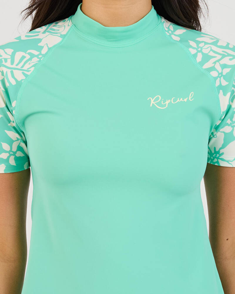 Rip Curl Sun To Sea Short Sleeve UPF Rash Vest for Womens
