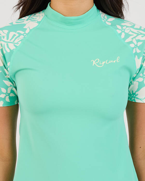 Rip Curl Sun To Sea Short Sleeve UPF Rash Vest for Womens