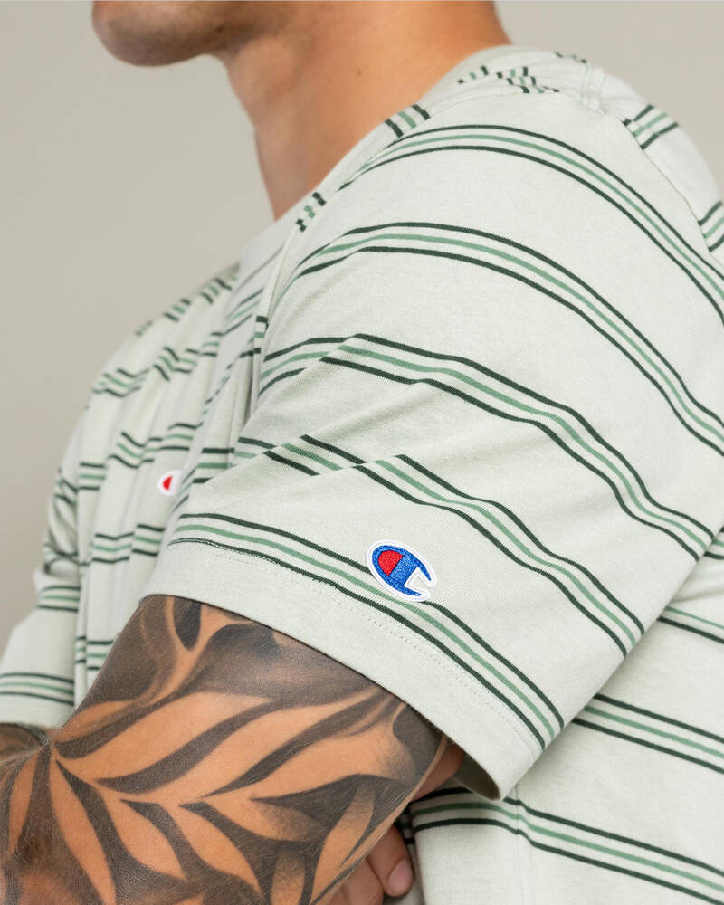 Champion Logo Stripe T-Shirt for Mens