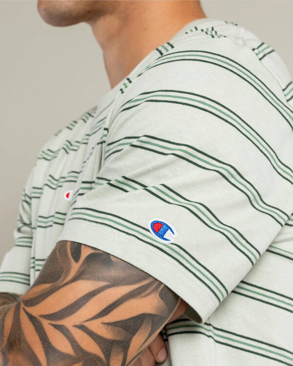 Champion Logo Stripe T-Shirt for Mens