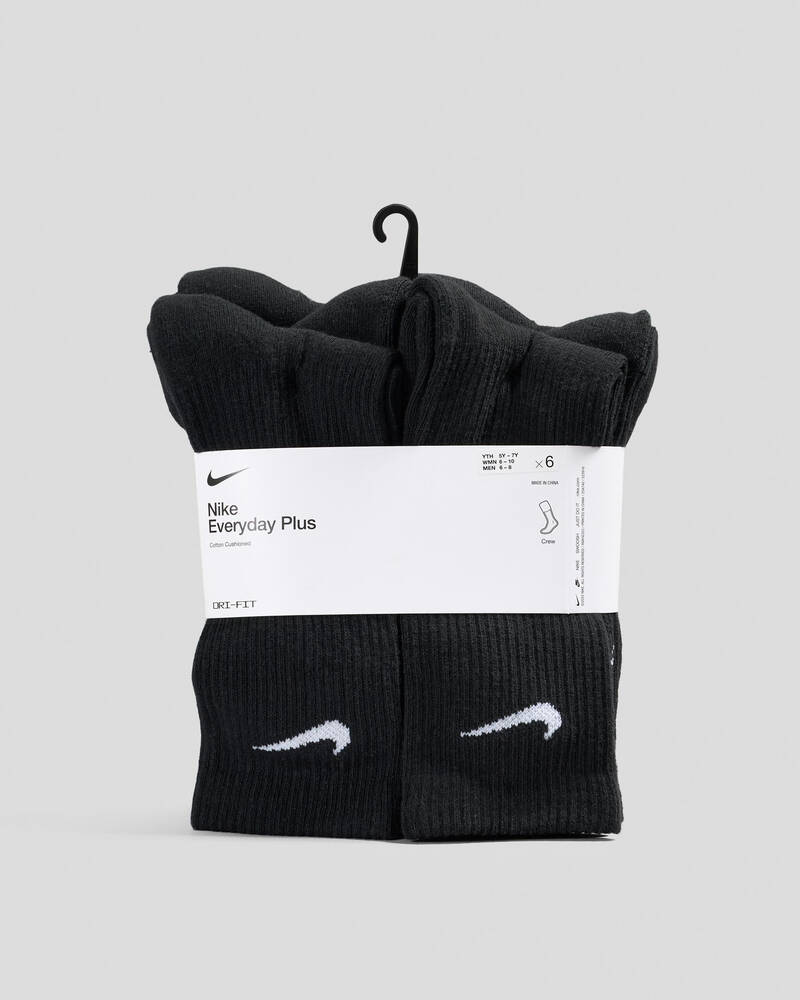 Nike Women's Everyday Plus Cushioned Training Crew Sock Pack for Womens